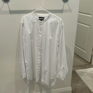 Banana republic collarless dress shirt